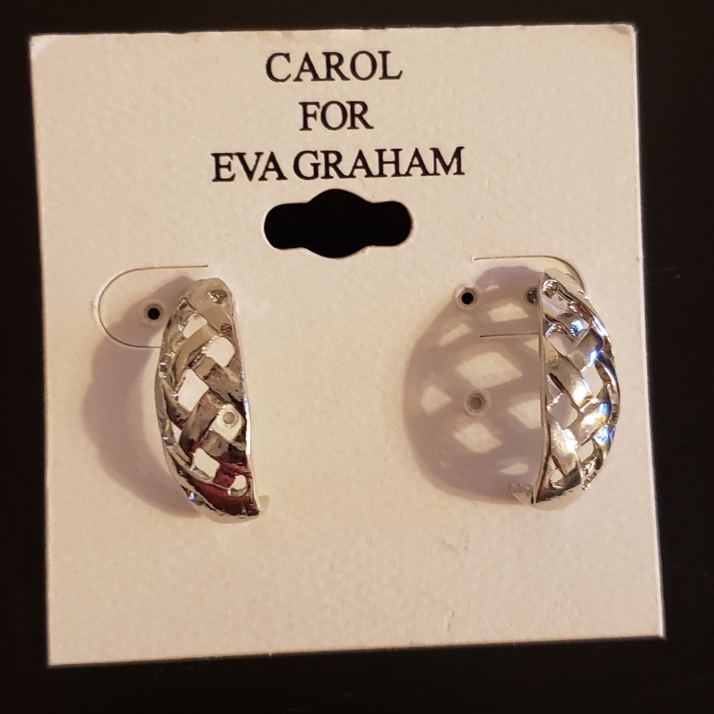 🔥3/$20 Silver Basket Weave Earings